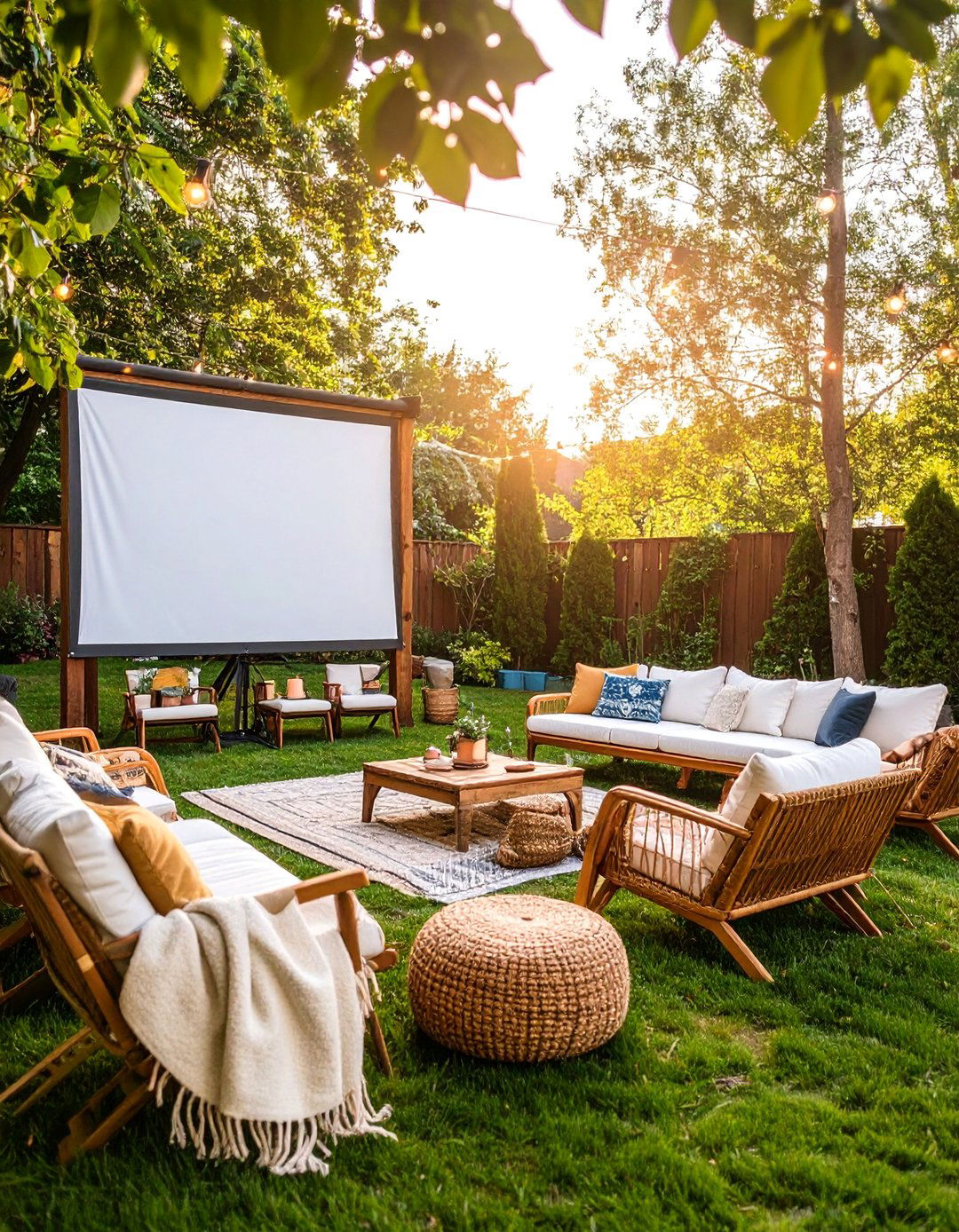 DIY Outdoor Movie Theater Setup - 25 Cheap Backyard Makeover Ideas