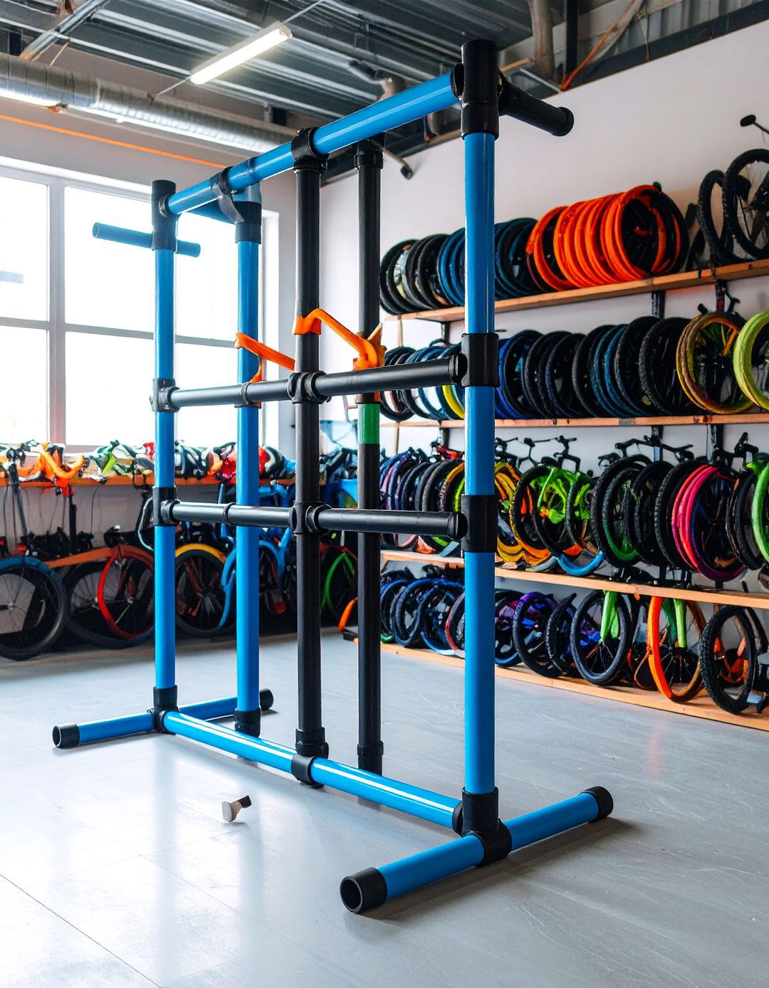 DIY PVC Pipe Bike Stand - 25 Garage Bike Storage Ideas