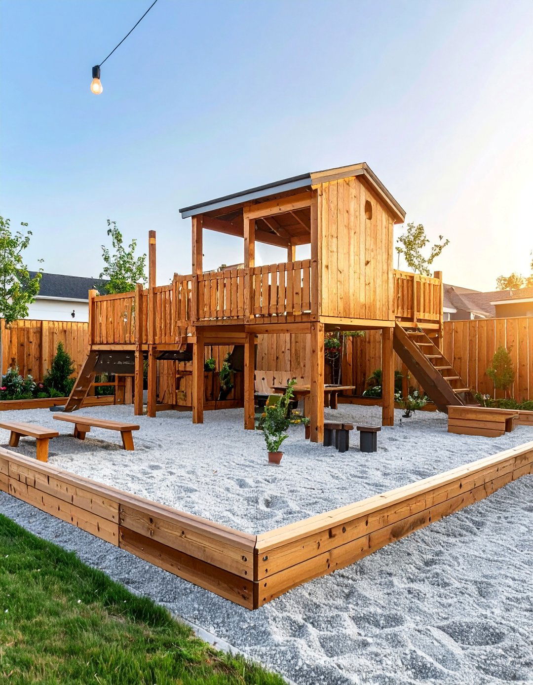 DIY Pallet Backyard Playground Structure - 25 Backyard Playground Ideas