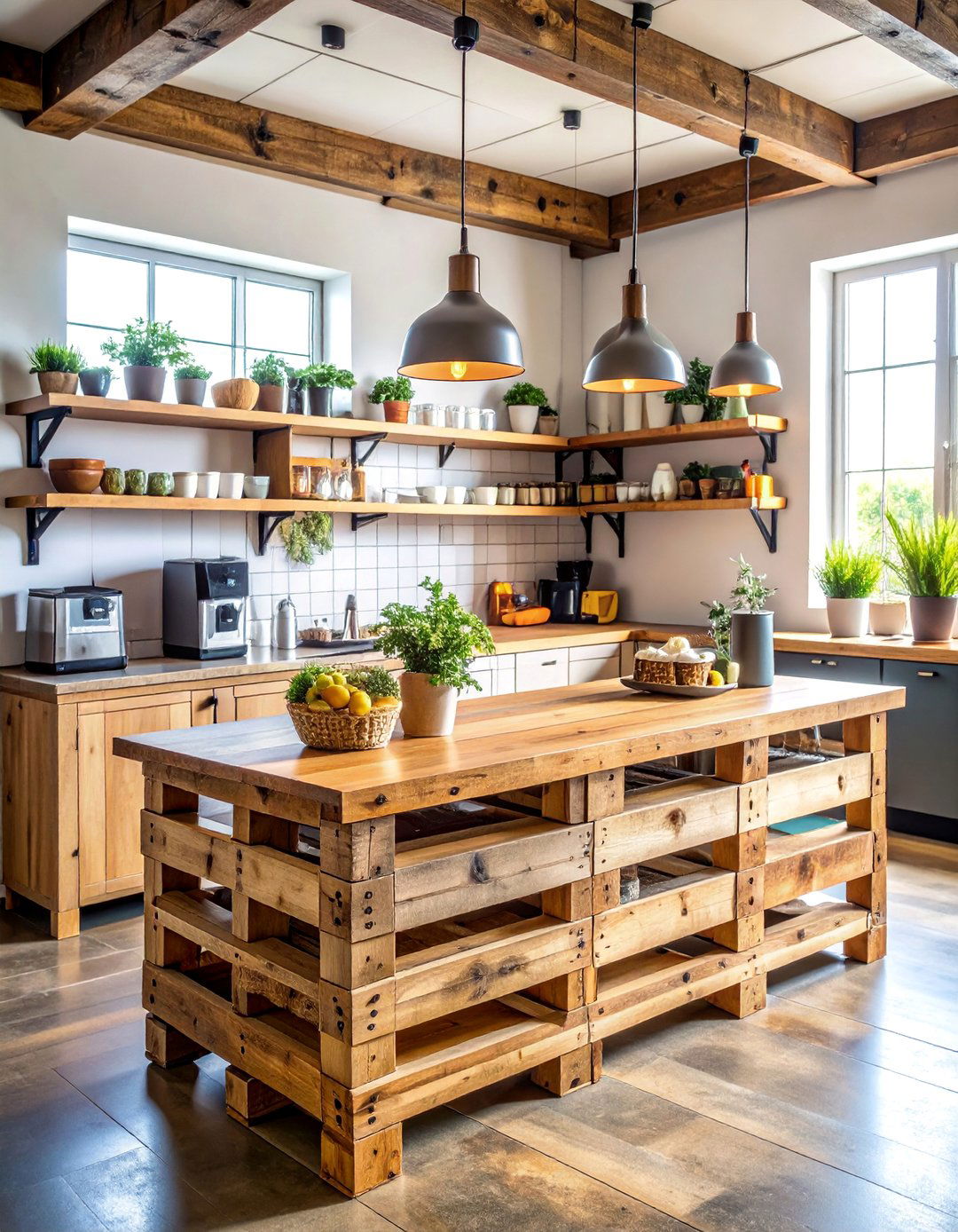 DIY Pallet Coffee Bar with Rustic Reclaimed Character - 25 Coffee Station Ideas