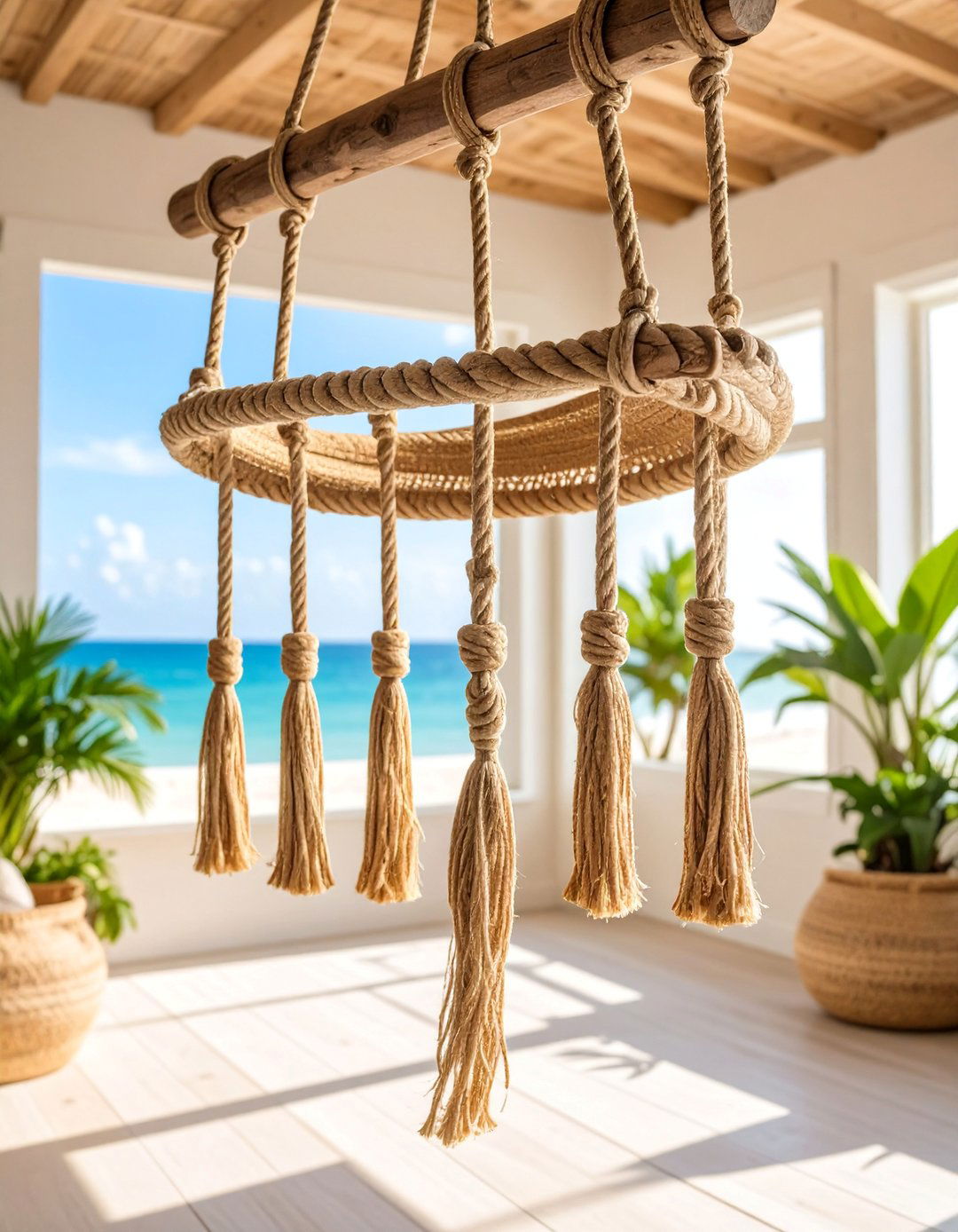 DIY Rope and Driftwood Coastal Hat Hanger - 25 Hat Rack Ideas