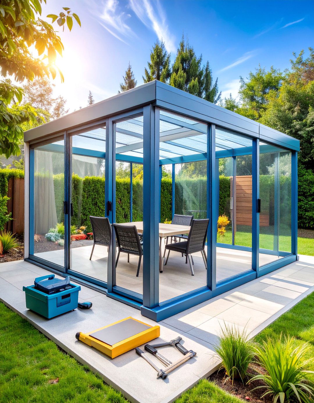 DIY Screen Room Kit with Aluminum Frame - 25 Patio Enclosure Ideas