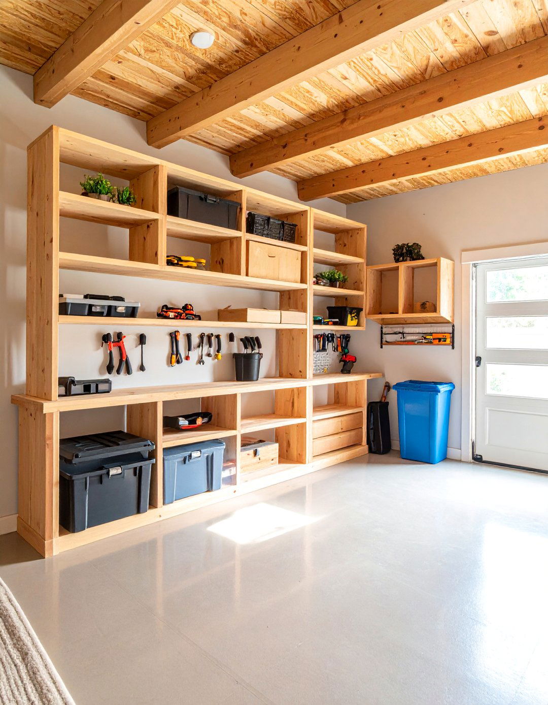DIY Wooden Garage Shelves - 25 Garage Shelving Ideas