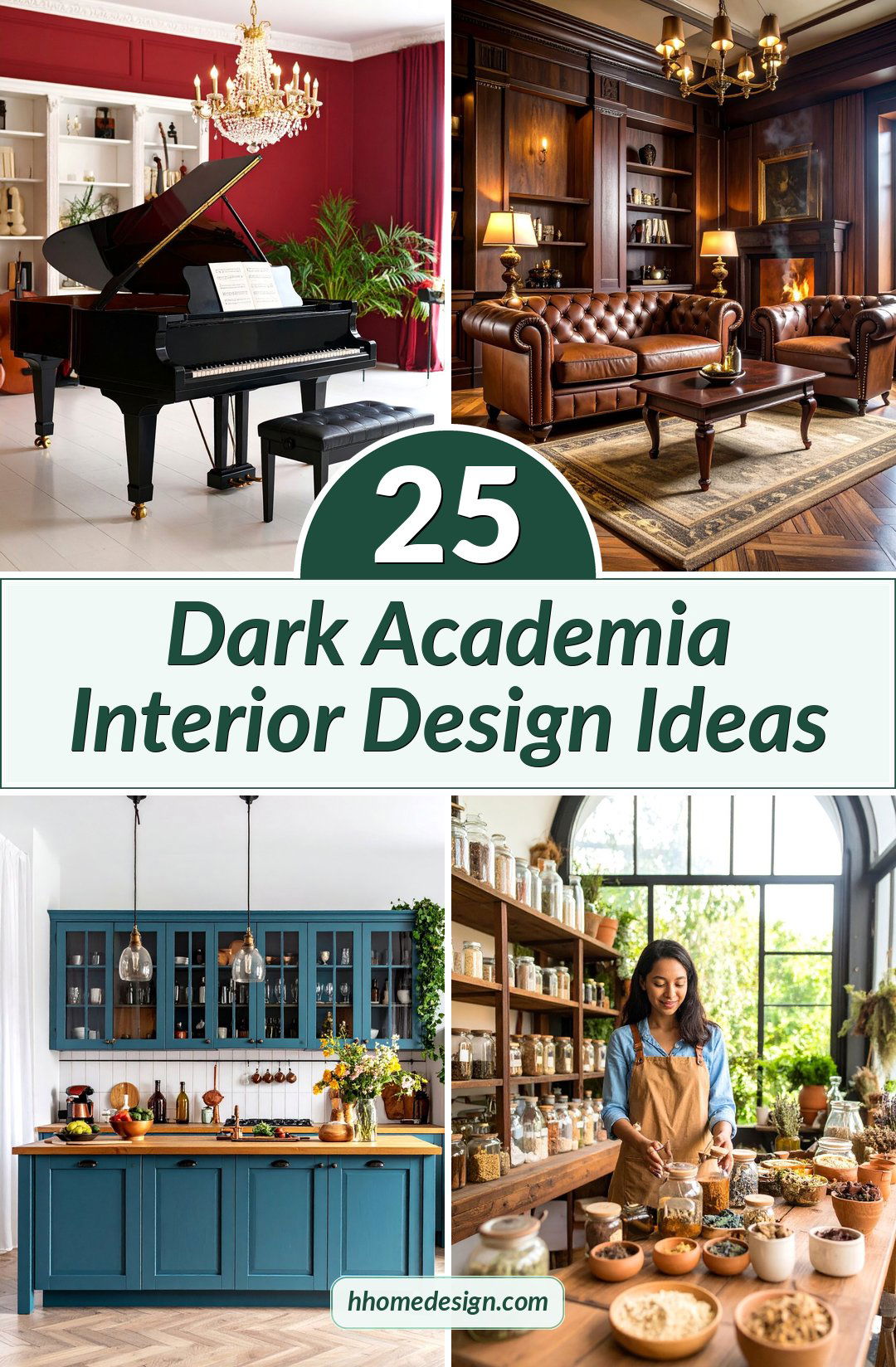 25 Dark Academia Interior Design Ideas