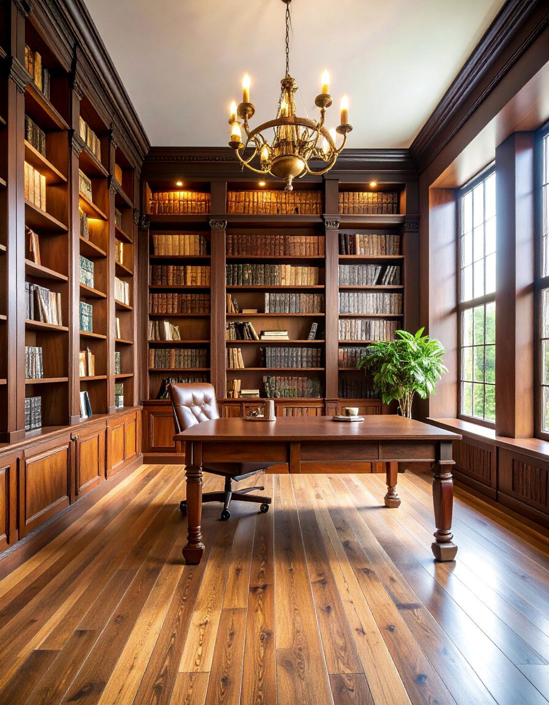 Dark Academia Library Office - 25 Man Cave Office Ideas