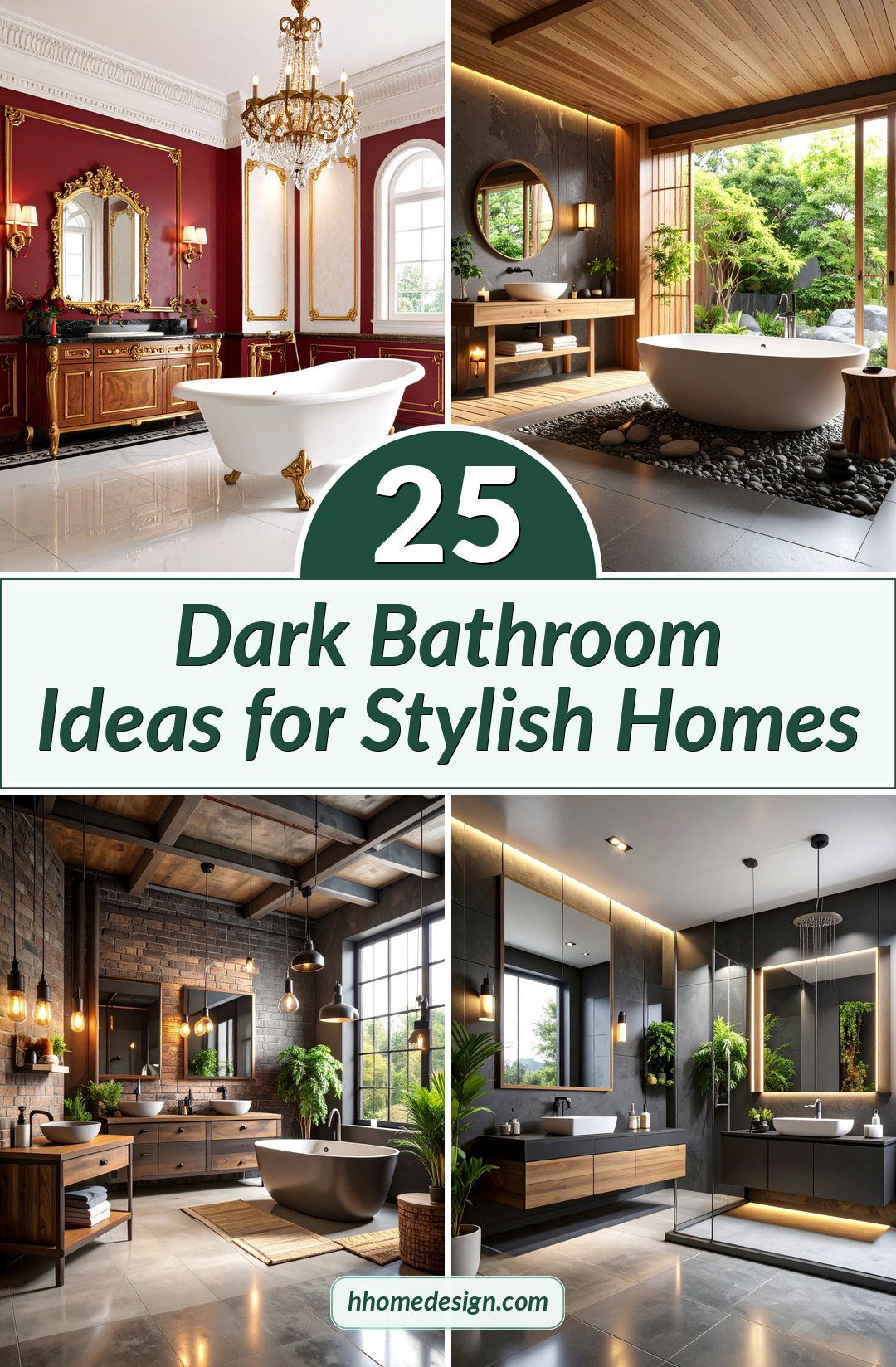 25 Dark Bathroom Ideas for Stylish Homes