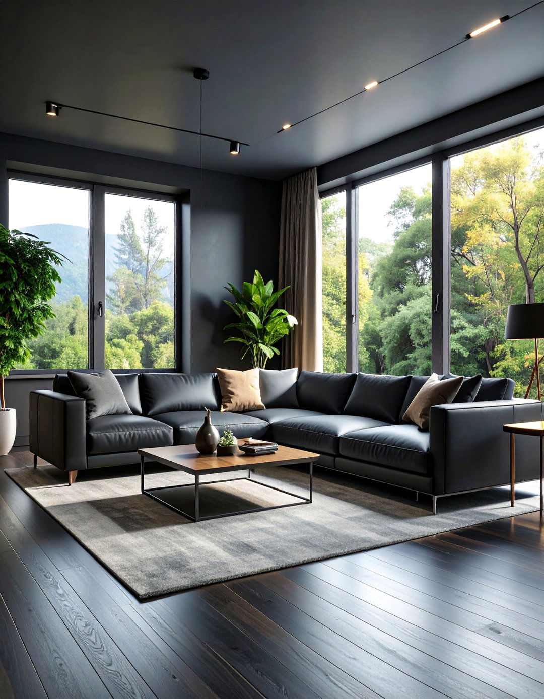 Dark Contemporary Urban Apartment - 25 Small Apartment Ideas for Guys
