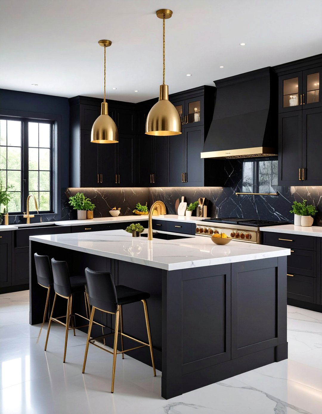 Dark Dramatic Kitchen with Black Cabinets - 25 Kitchen Remodel Ideas