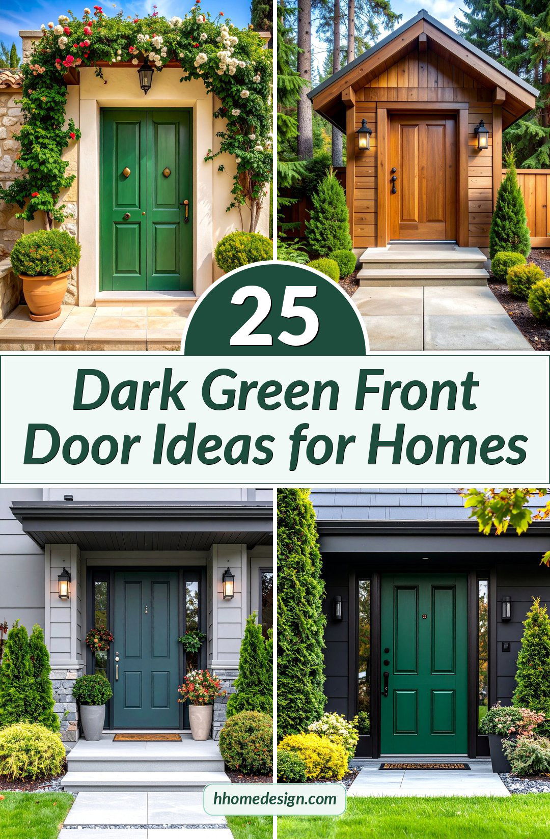 25 Dark Green Front Door Ideas for Homes