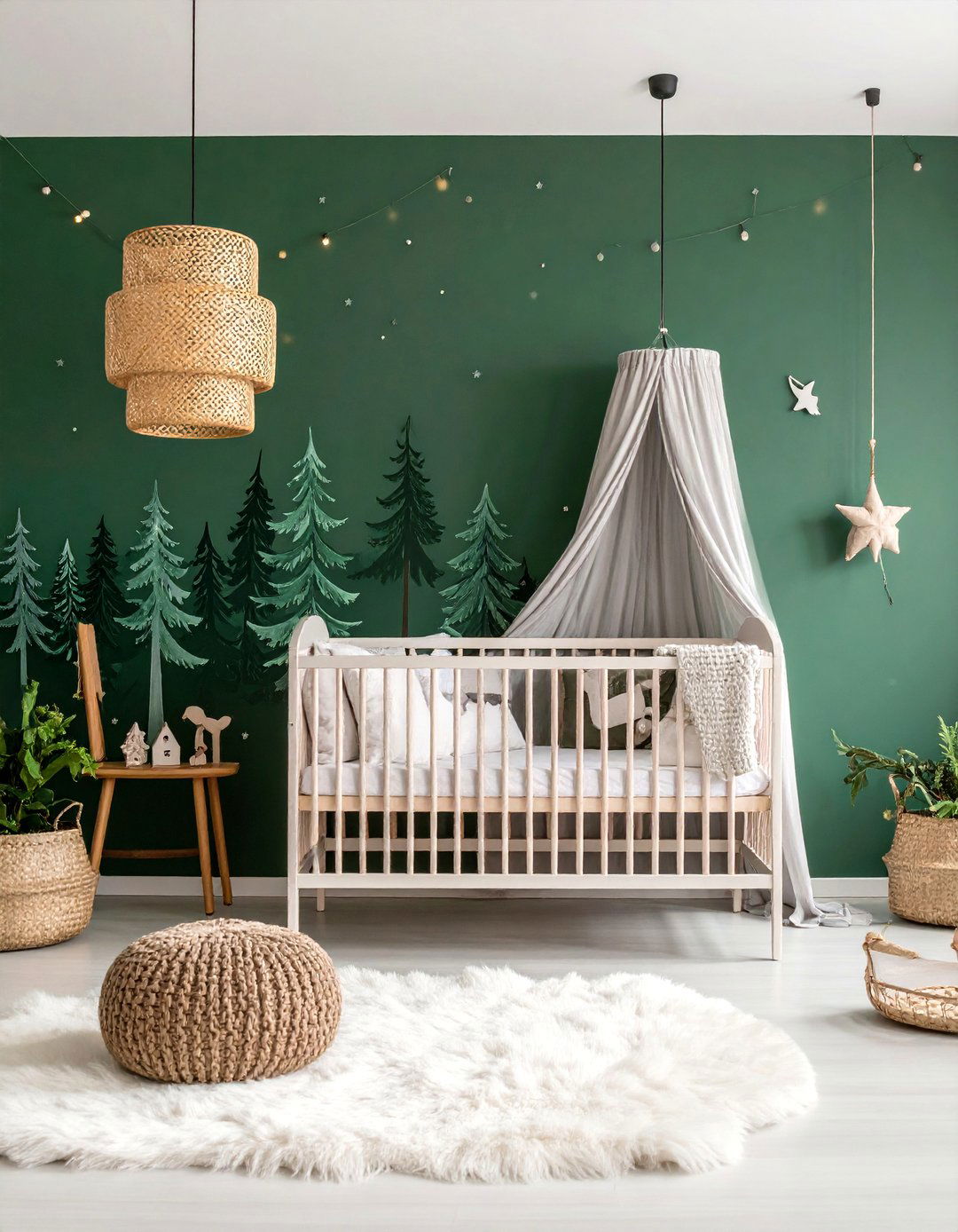 Dark Green Nursery Forest Wonderland Theme - 25 Dark Green Nursery Ideas