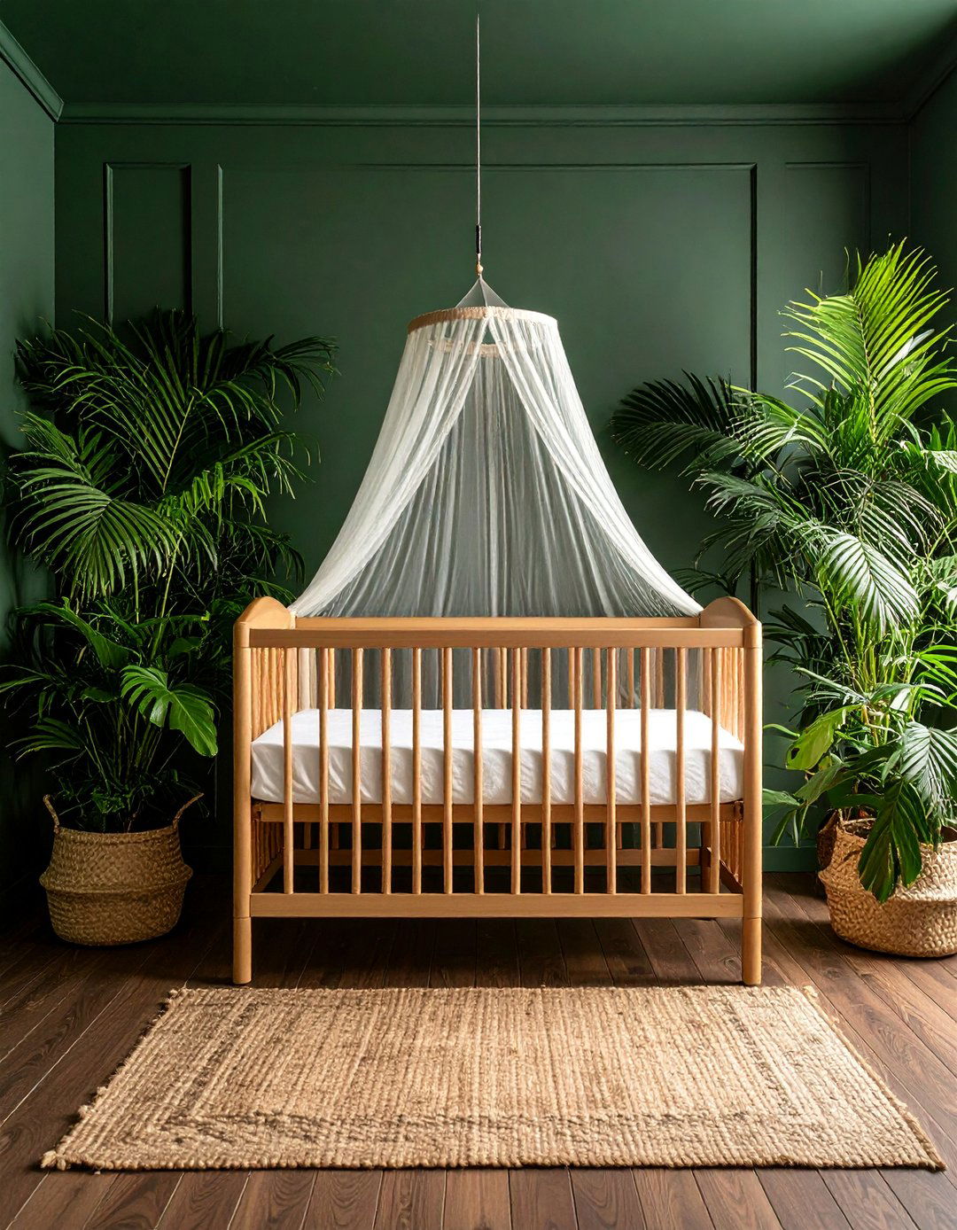 Dark Green Nursery Tropical Botanical Paradise - 25 Dark Green Nursery Ideas