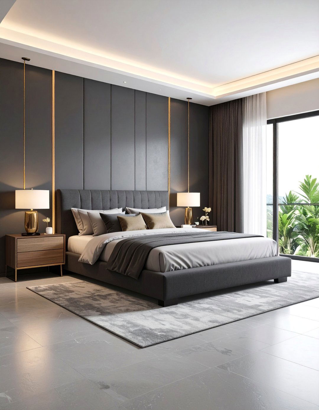 Dark Grey Luxury Hotel Suite Inspiration - 25 Dark Grey Bedroom Ideas