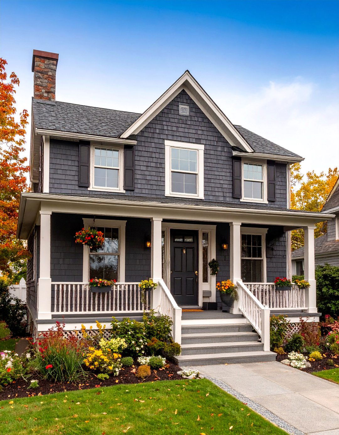 Dark Grey Shingle Style Coastal - 25 Dark Grey House Exterior Ideas