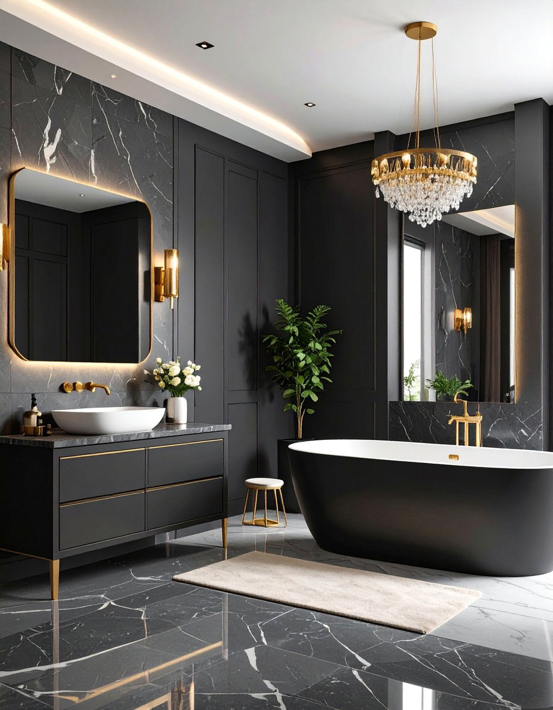 Dark Moody Elegance - 25 Bathroom Decor Ideas