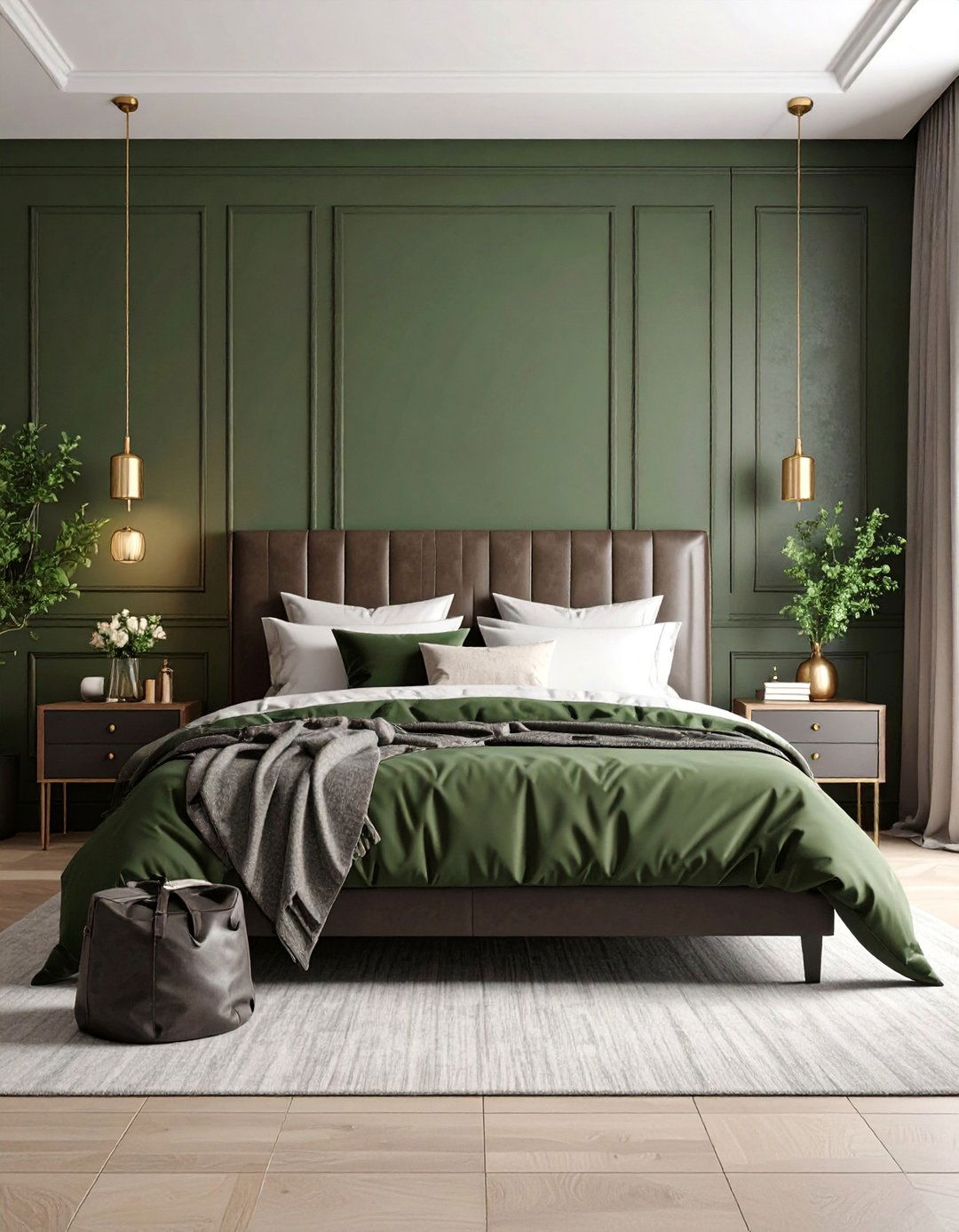 Dark Olive Military - 25 Dark Bedroom Ideas