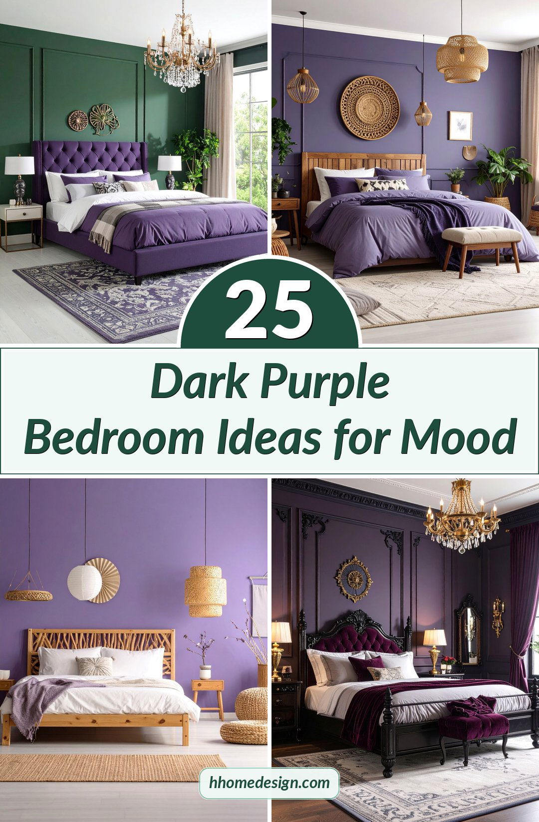 25 Dark Purple Bedroom Ideas for Mood