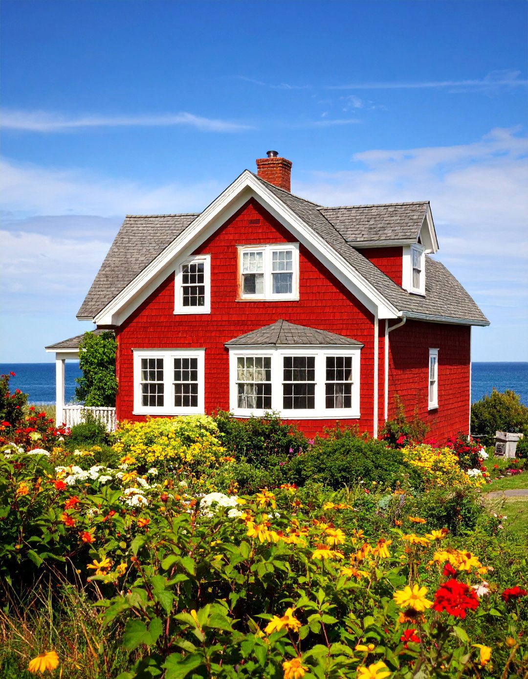 Dark Red Cape Cod with Cedar Shingles - 25 Dark Red House Exterior Ideas