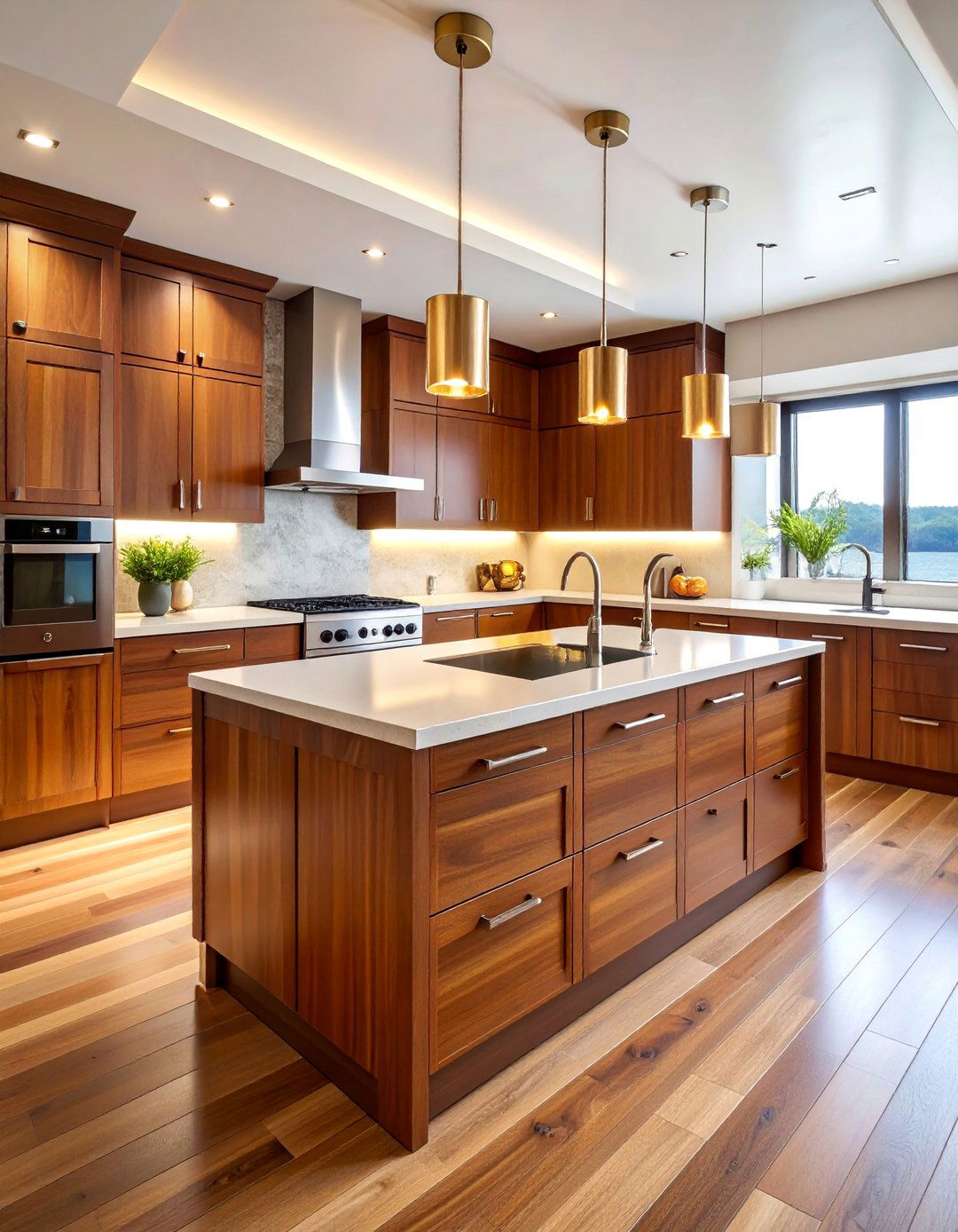 Dark Teak Marine Grade Kitchen Cabinets - 25 Dark Wood Kitchen Cabinets