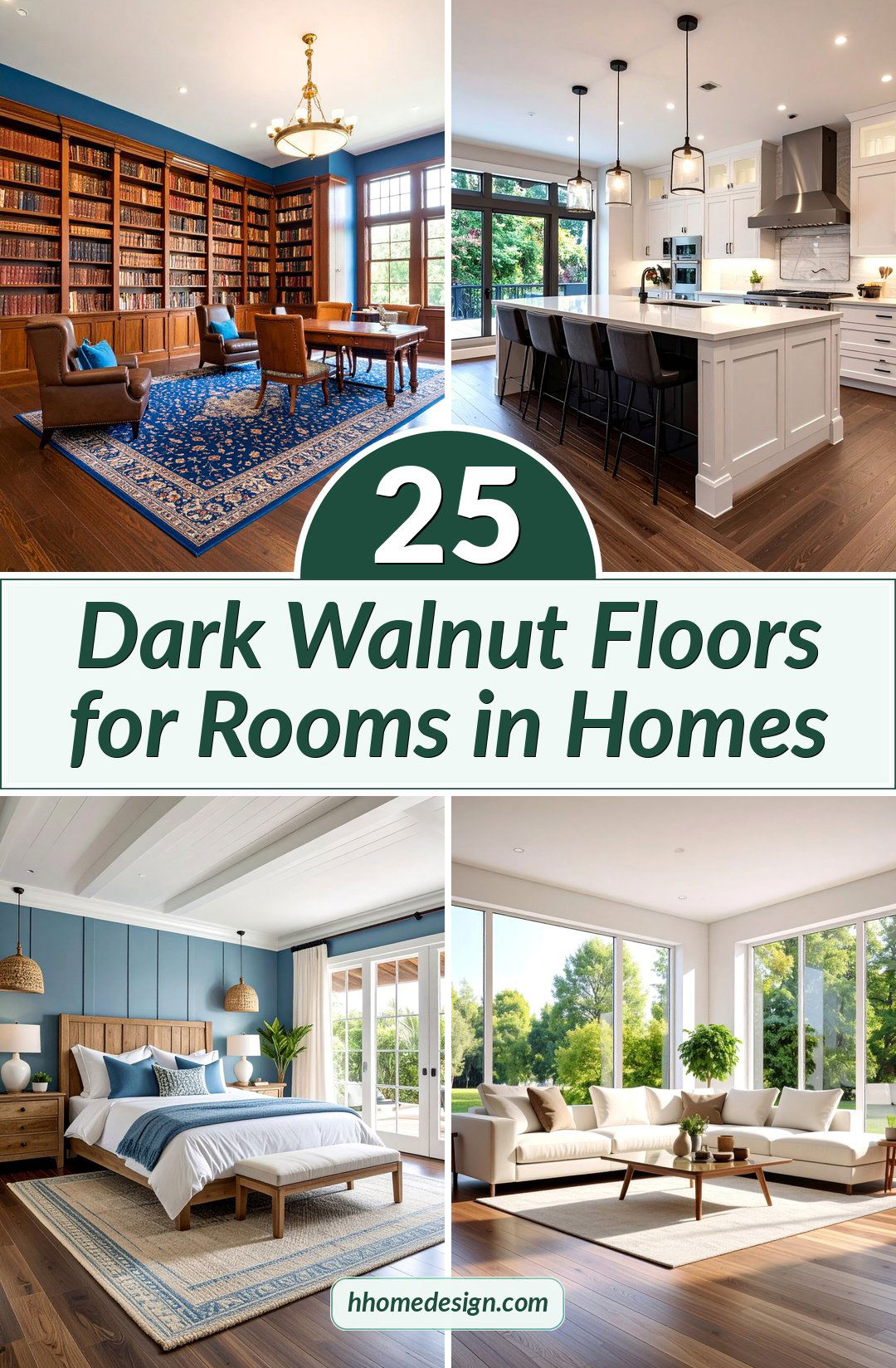25 Dark Walnut Floors for Rooms in Homes