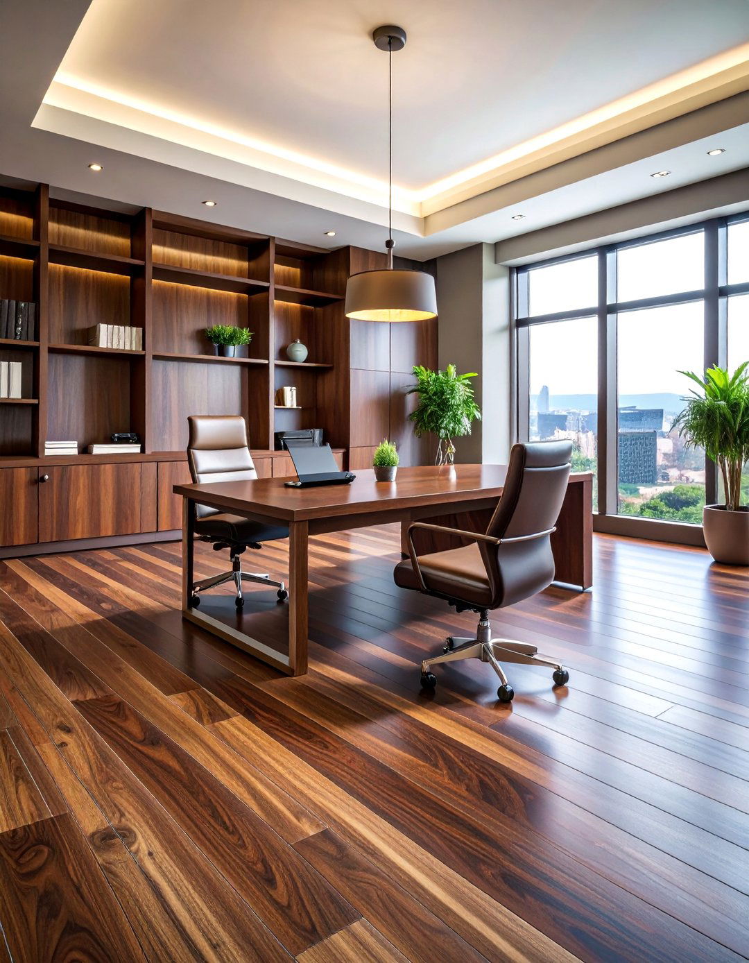 Dark Walnut Wood Floor for Modern Masculine Spaces - 25 Wood Floor Design Ideas
