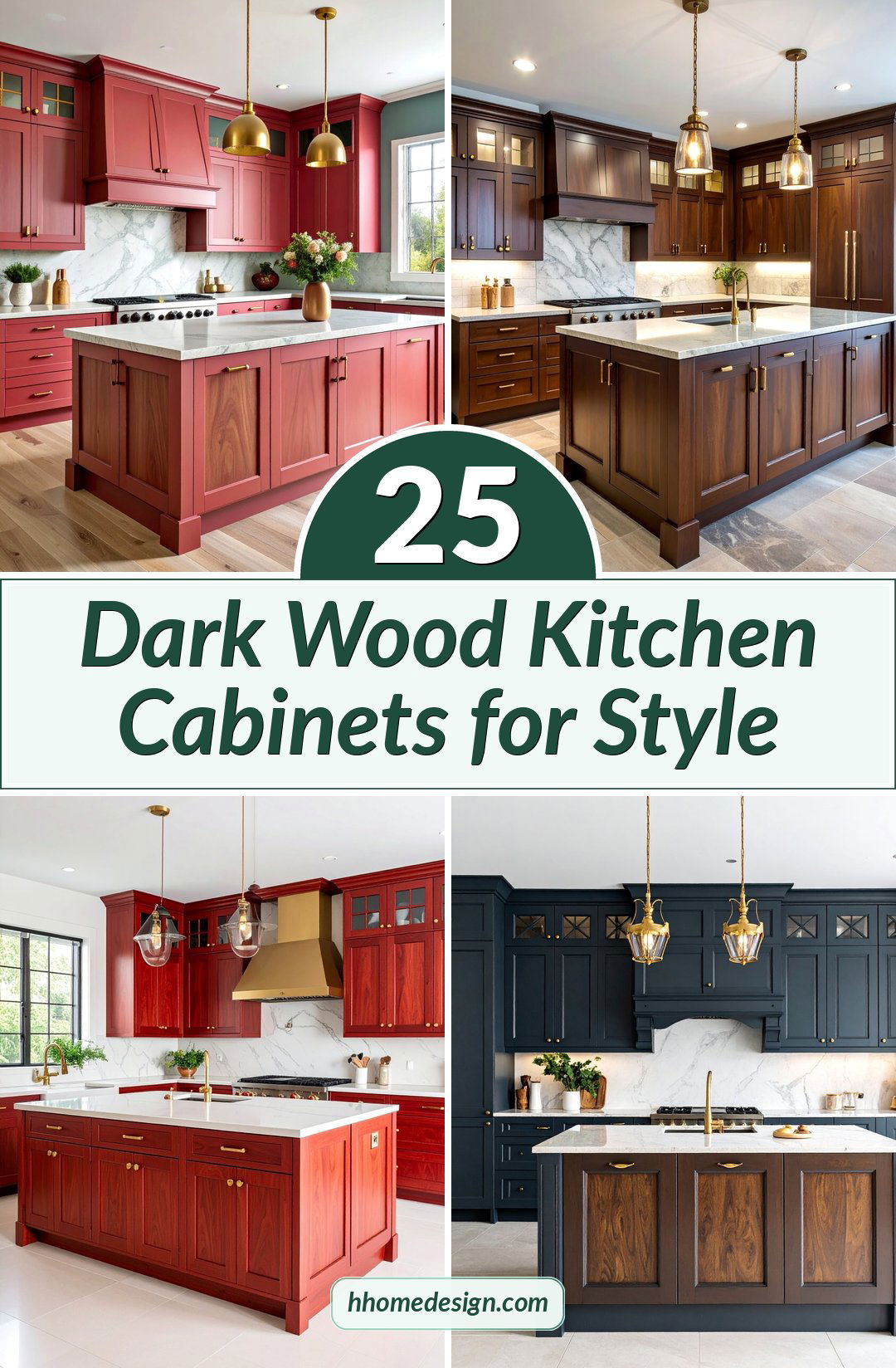 25 Dark Wood Kitchen Cabinets for Style