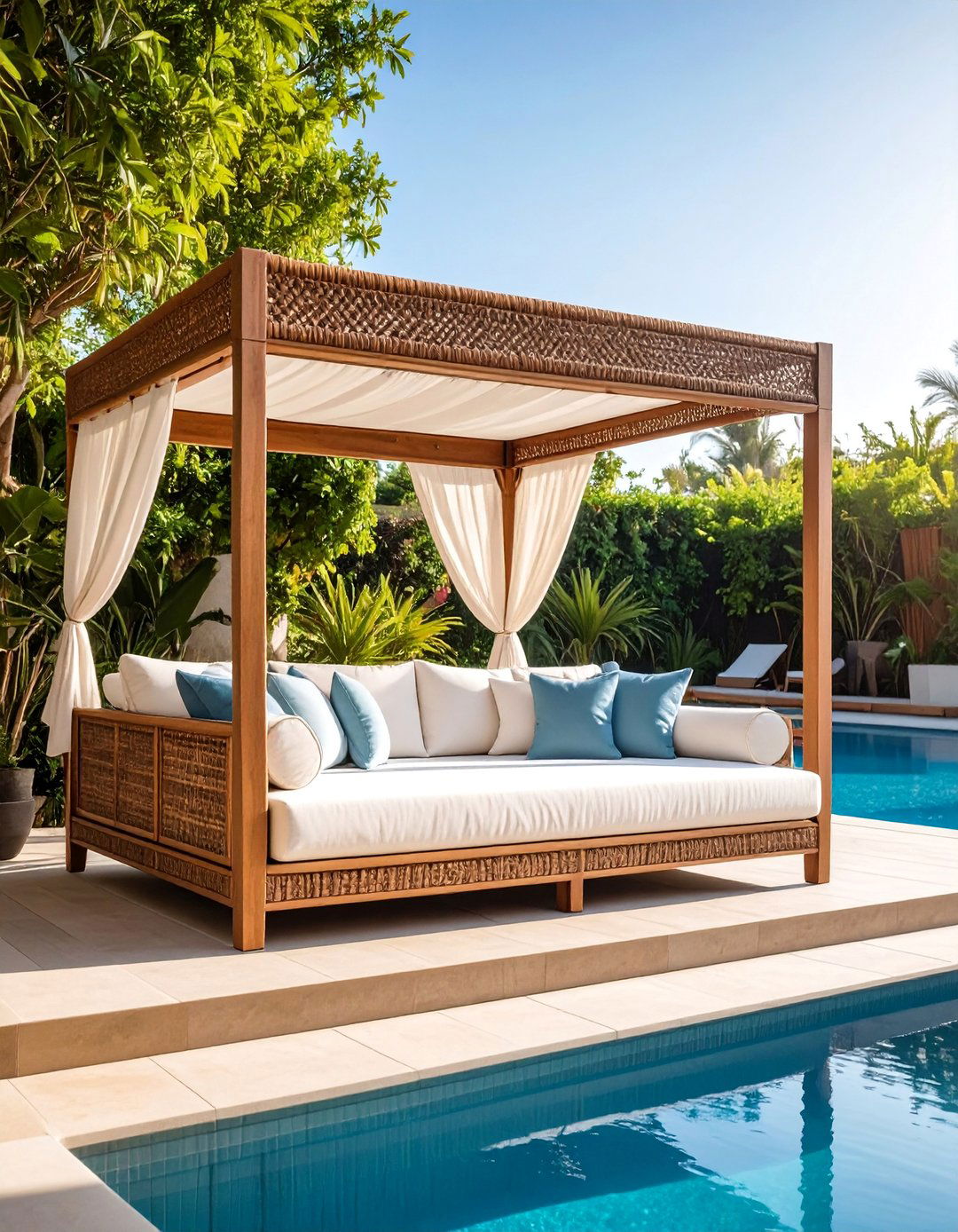Daybed Garden Seating with Canopy Coverage - 25 Garden Seating Ideas