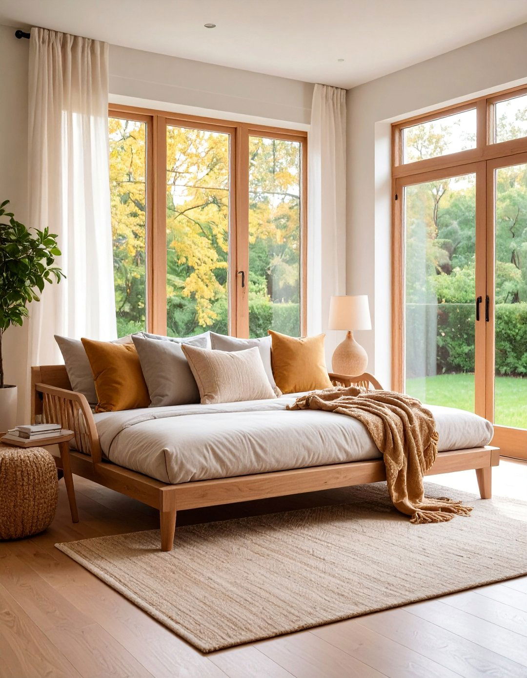 Daybed Guest Room with Window Seat Design - 25 small guest room ideas