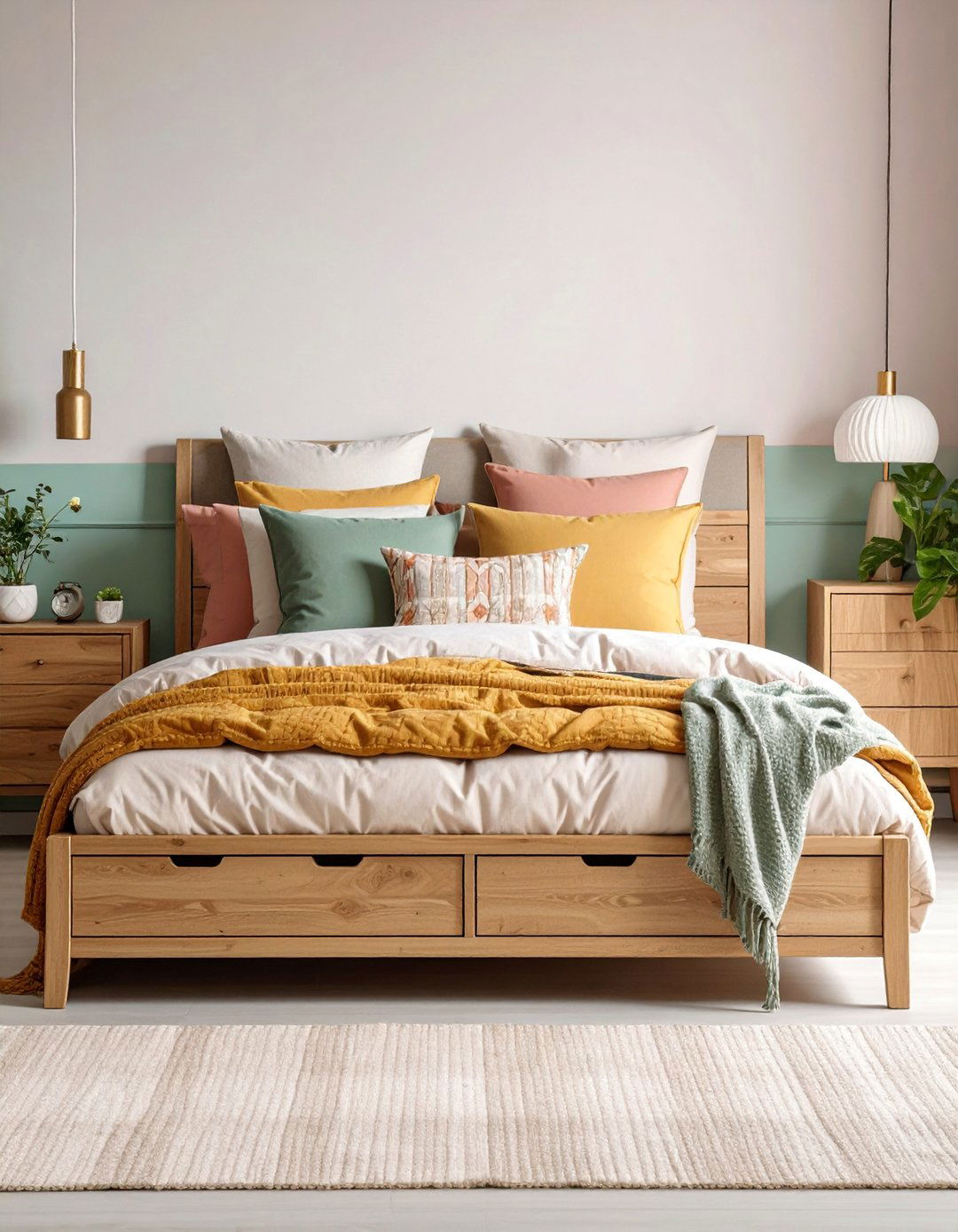 Daybed Seating with Storage Drawers - 25 Bedroom Sitting Area Ideas