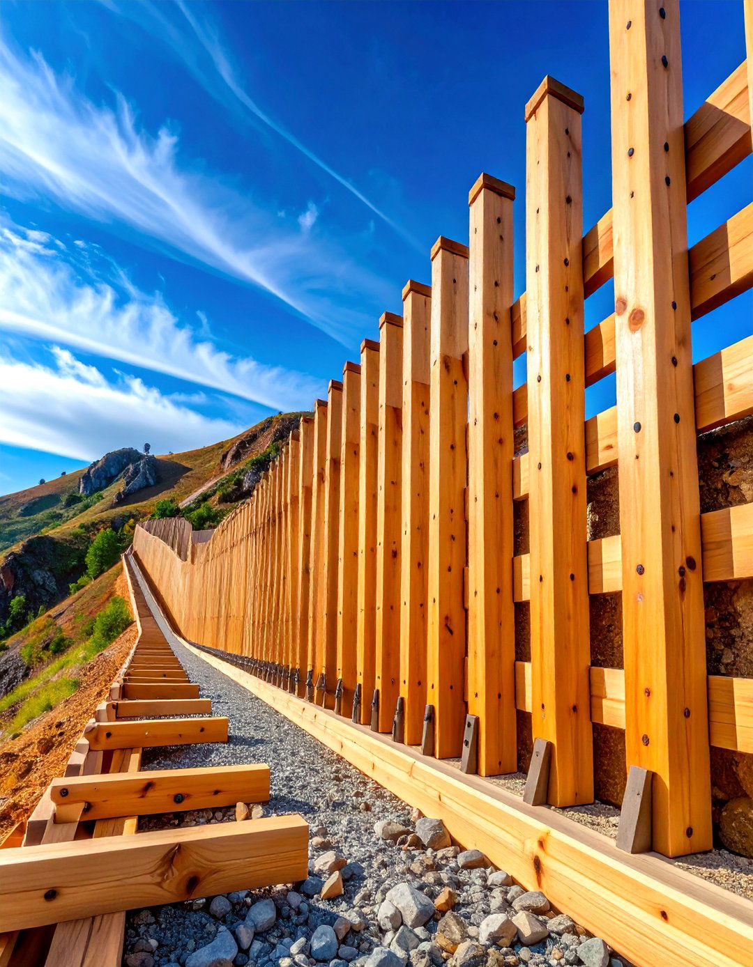 Deadman Anchor Timber Wall - 25 Wood Retaining Wall Ideas