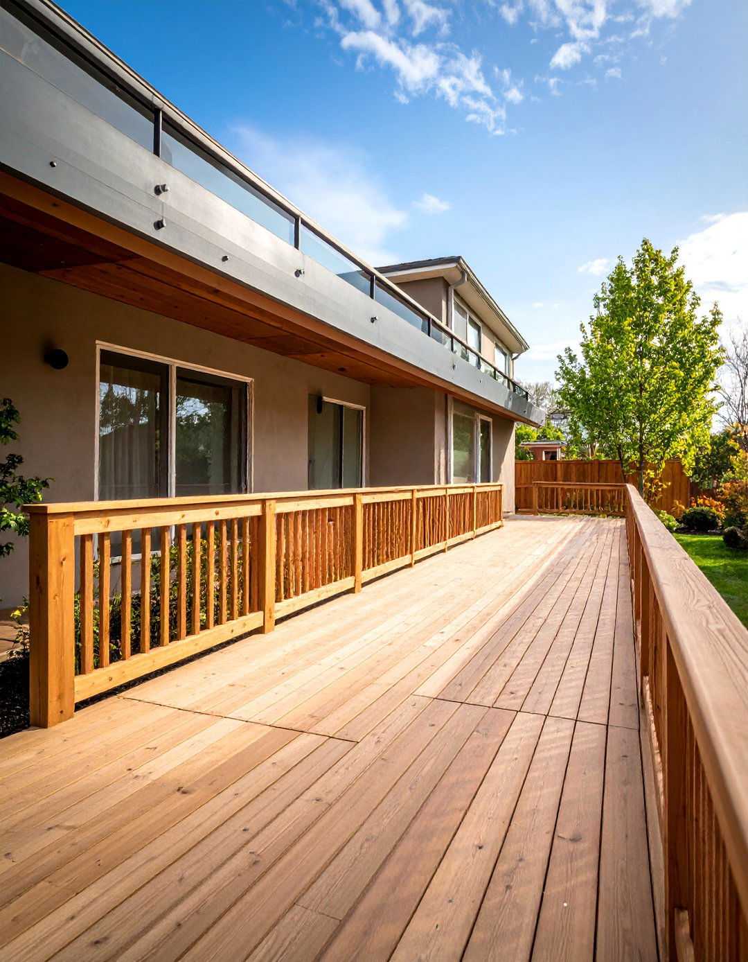 Deck Bridge Connecting Multiple Outdoor Areas - 25 Backyard Deck Ideas on a Budget