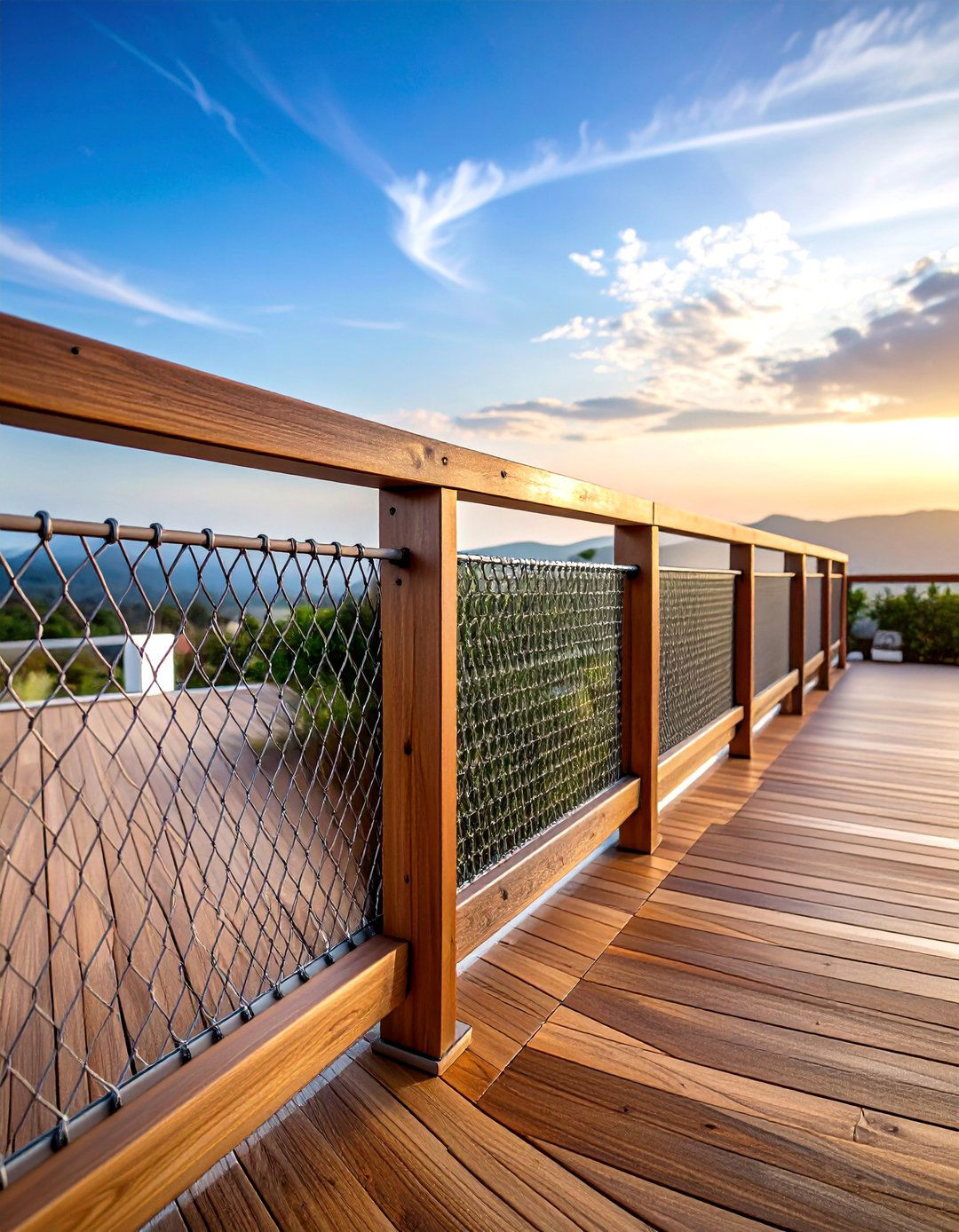 Decorative Cap Rail Hog Wire Enhancement - 25 Hog Wire Deck Railing Ideas