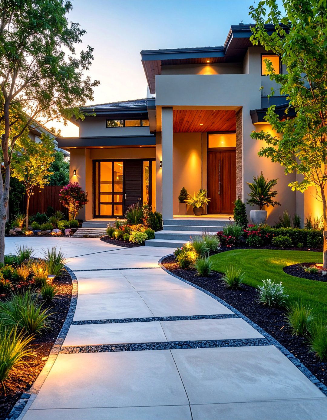 Decorative Concrete Stamped Patterns - 25 driveway entrance ideas