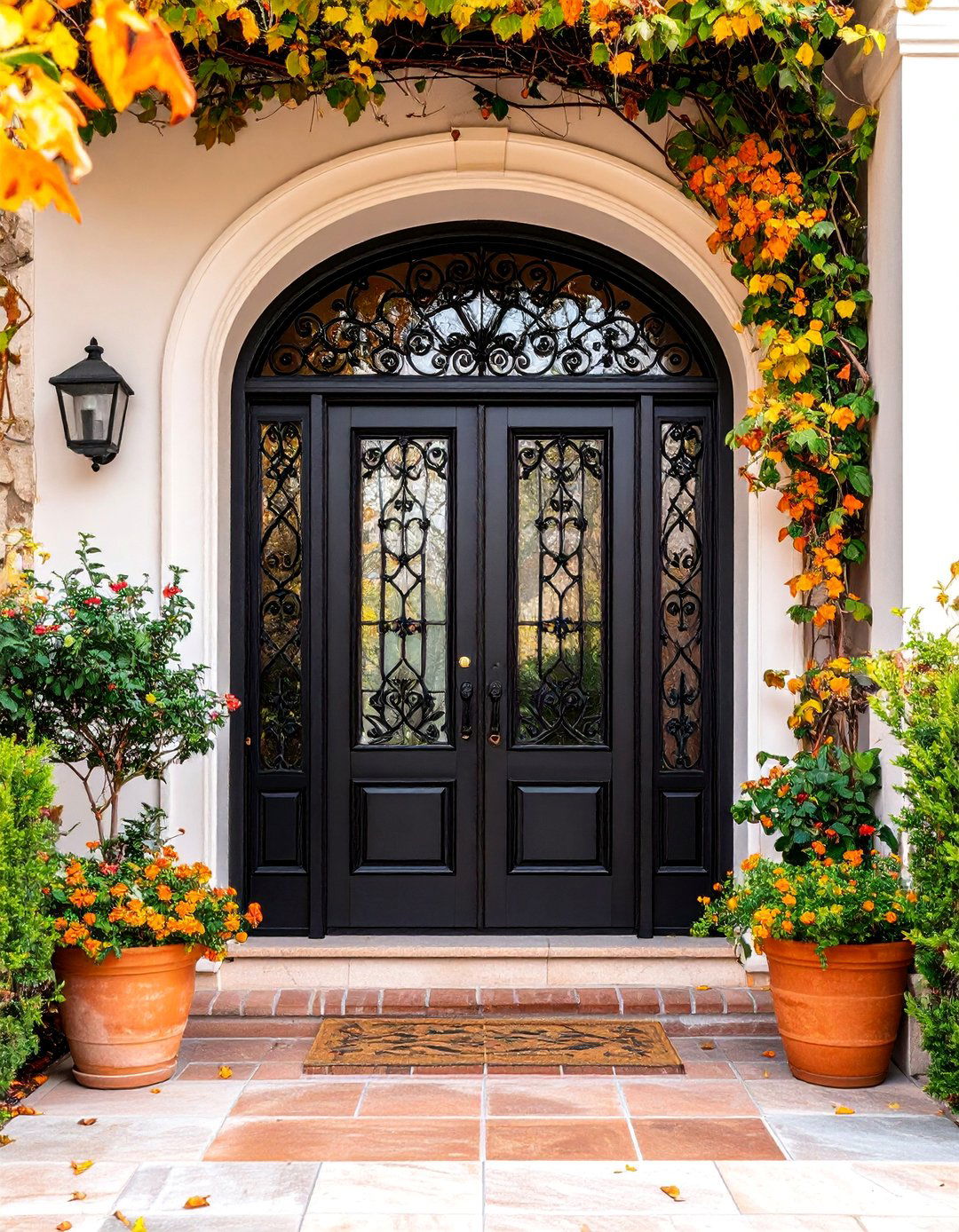 Decorative Iron Screen Privacy Guard - 25 Front Door Privacy Ideas