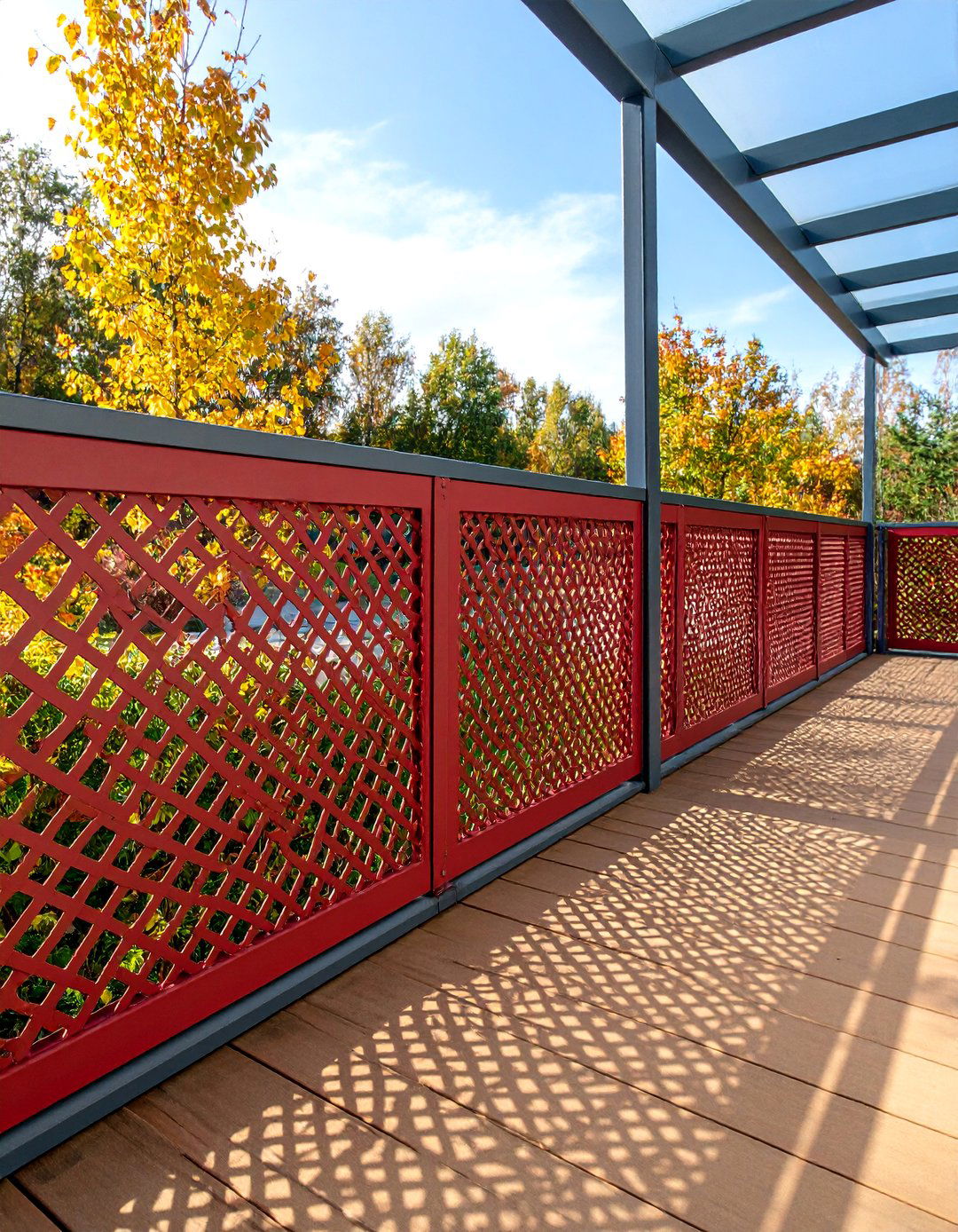 Decorative Metal Lattice Industrial Look - 25 Deck Lattice Ideas