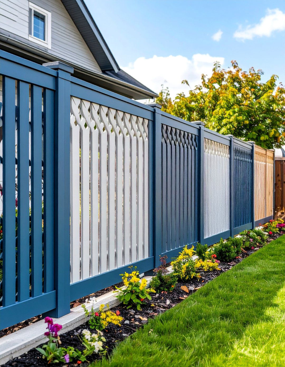 Decorative Metal Lattice Screen Fence - 25 Temporary Fence Ideas