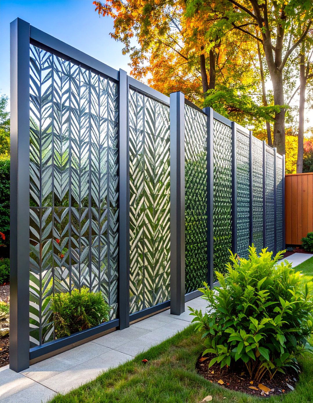 Decorative Metal Screen Panel System - 25 Backyard Privacy Ideas