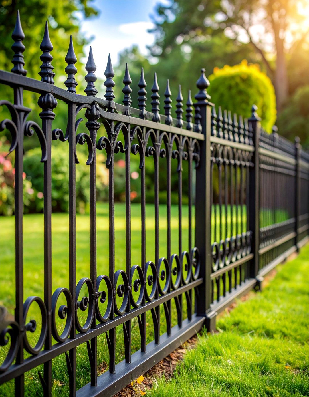 Decorative Metal Scroll Work - 25 Small Garden Fence Ideas