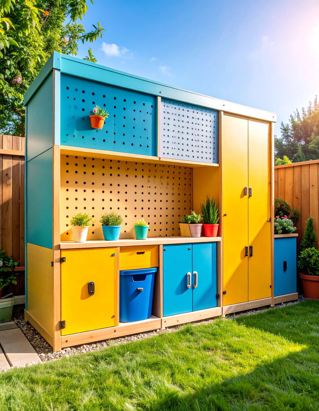 Dedicated Kids Outdoor Storage Shed with Organization Systems - 25 Outdoor Toy Storage Ideas