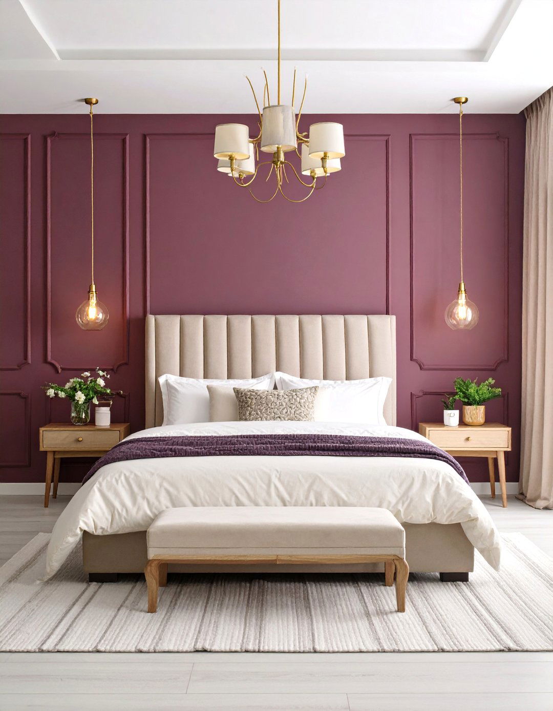 Deep Plum Accent Wall for Luxurious Drama - 25 Accent Wall Colors