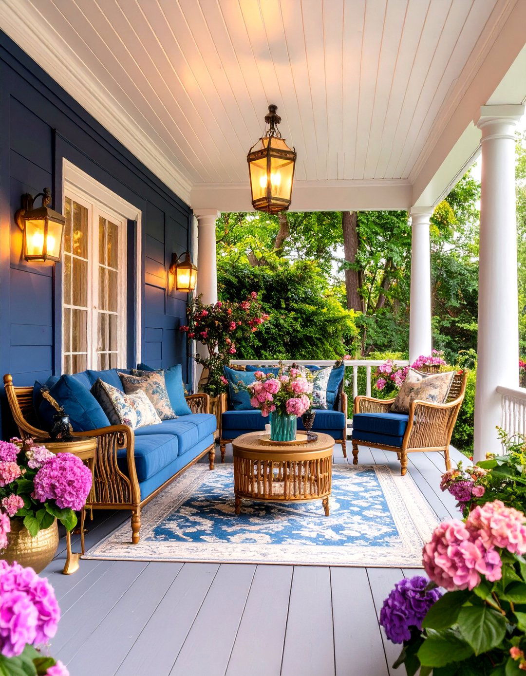 Deep Plum Porch with Luxurious Drama - 25 Porch Paint Colors