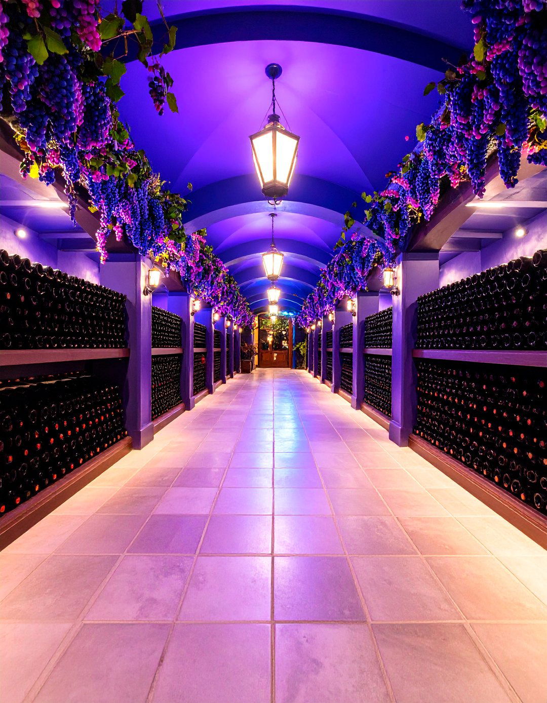 Deep Plum Victorian Wine Cellar with Tasting Room Elements - 25 Victorian Sunroom Ideas