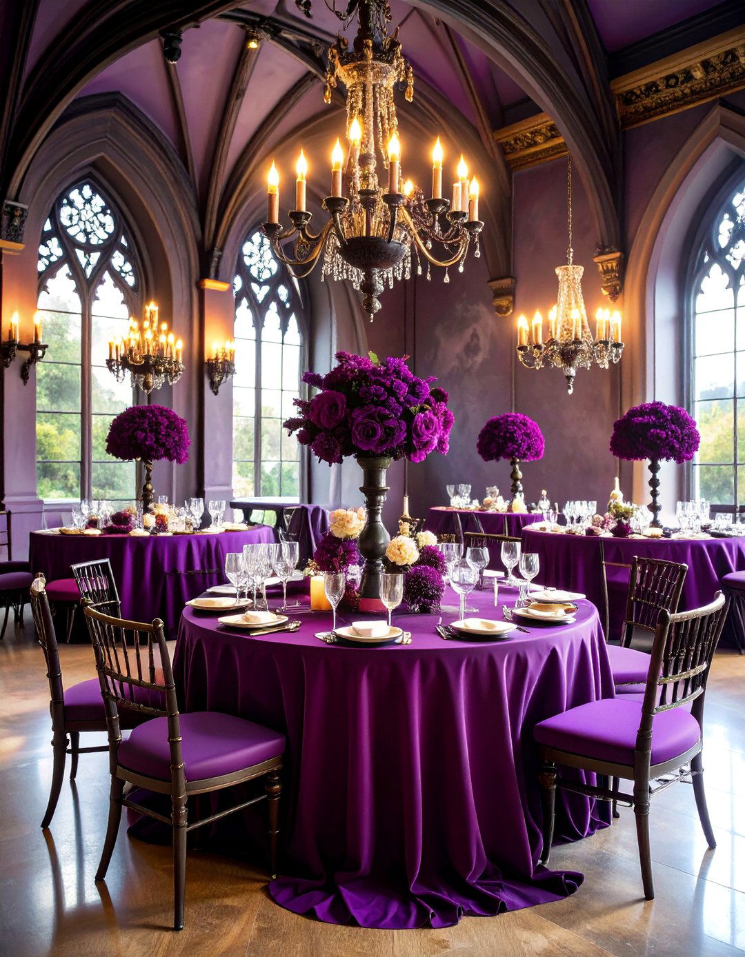 Deep Purple Gothic Romance Wedding Theme - 25 Purple Wedding Theme Ideas
