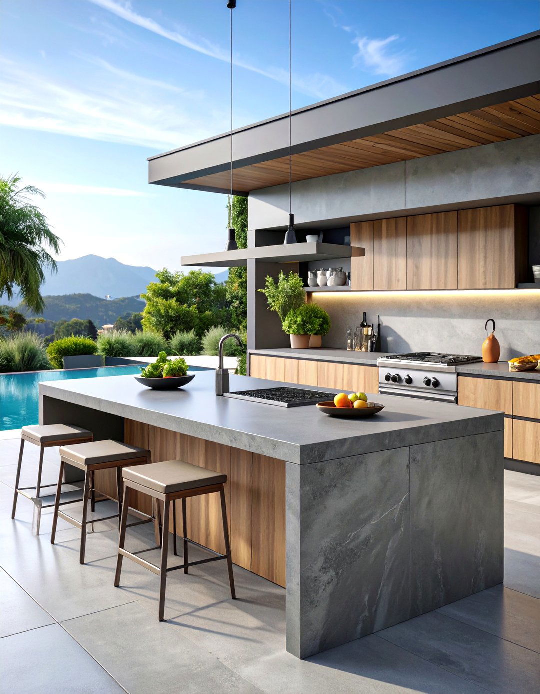 Dekton Ultra Compact Surface Technology - 25 Types of Outdoor Kitchen Countertops