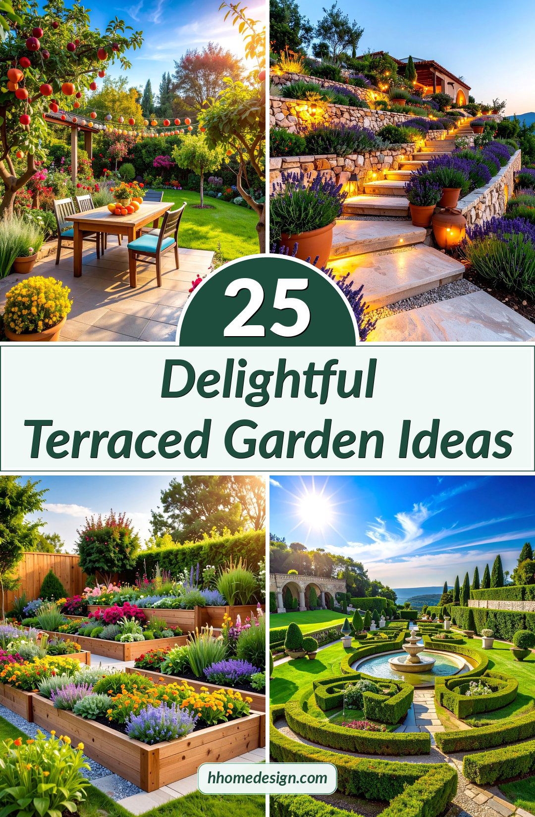 25 Delightful Terraced Garden Ideas
