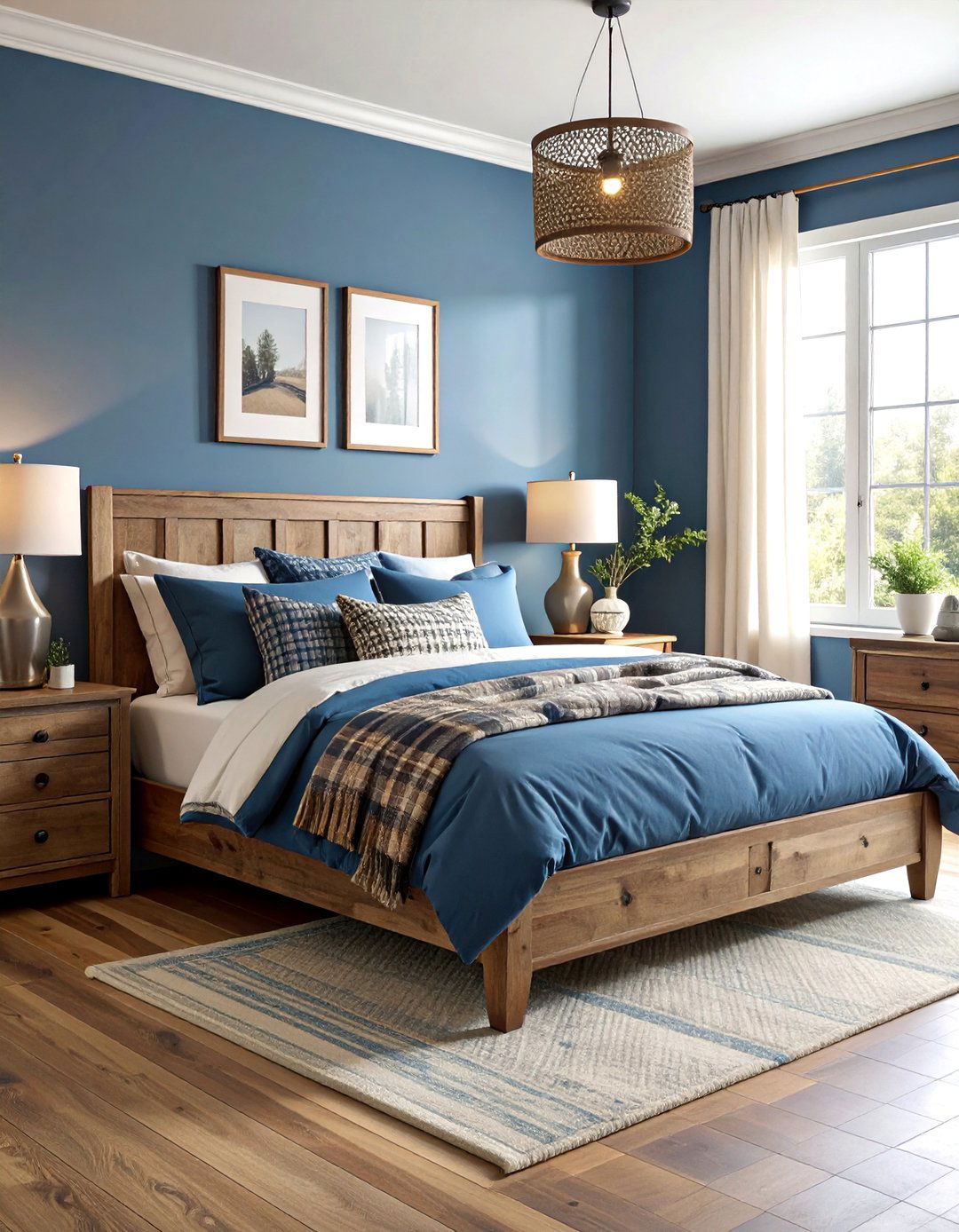 Denim Blue Casual Bedroom - 25 Blue Bedroom Ideas