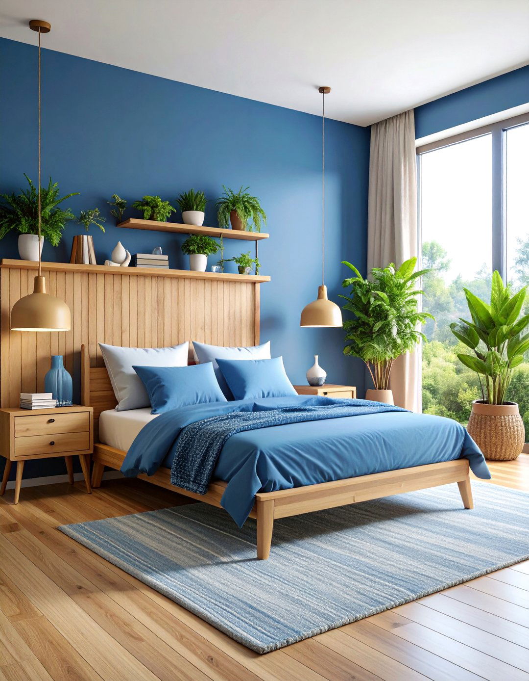 Denim Blue Casual Comfort with Relaxed Atmosphere - 25 Moody Blue Bedroom Ideas