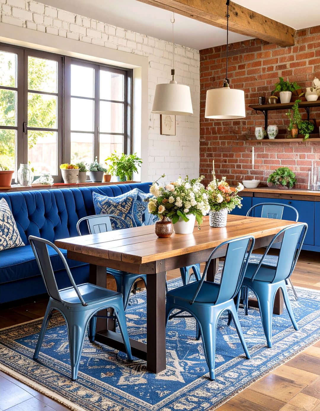 Denim and Patchwork s Dining Room - 25 70s Dining Room Design Ideas