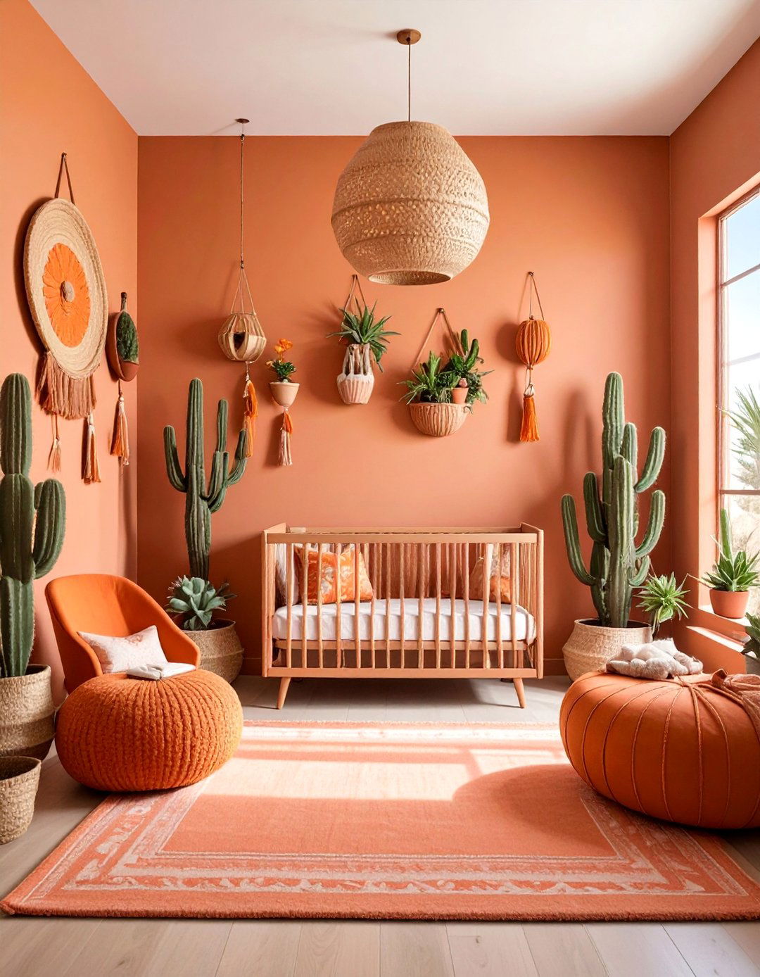 Desert Bloom Cactus Flower Nursery with Southwestern Flair - 25 Floral Nursery Ideas