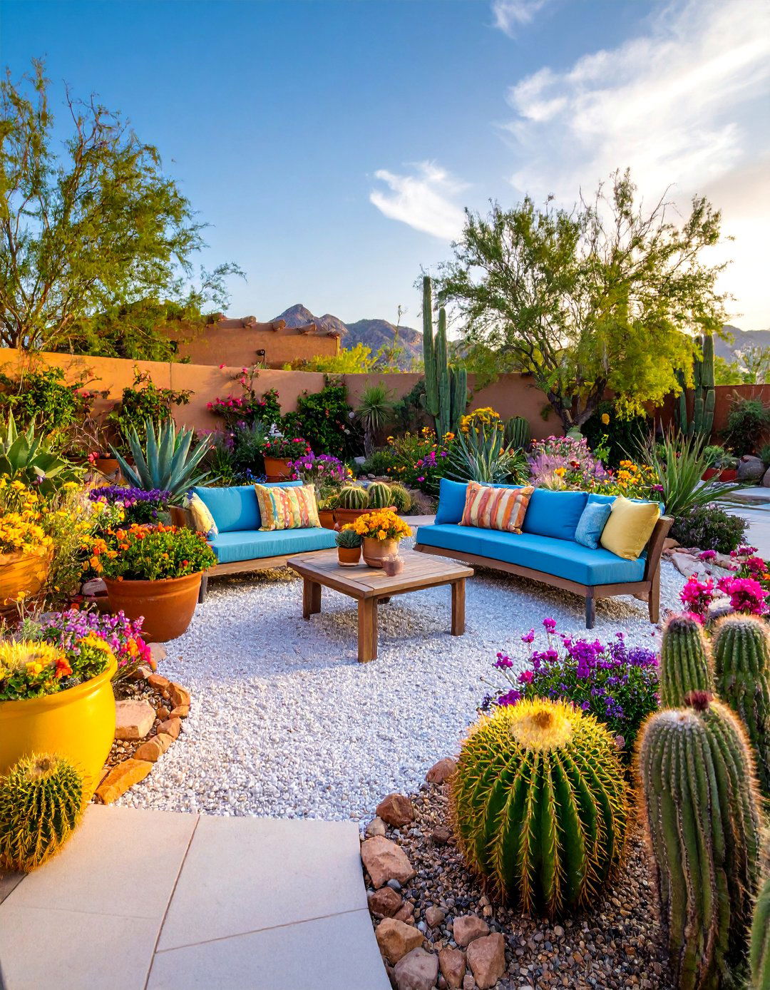 Desert Bohemian Cactus Garden - 25 Boho Garden Ideas