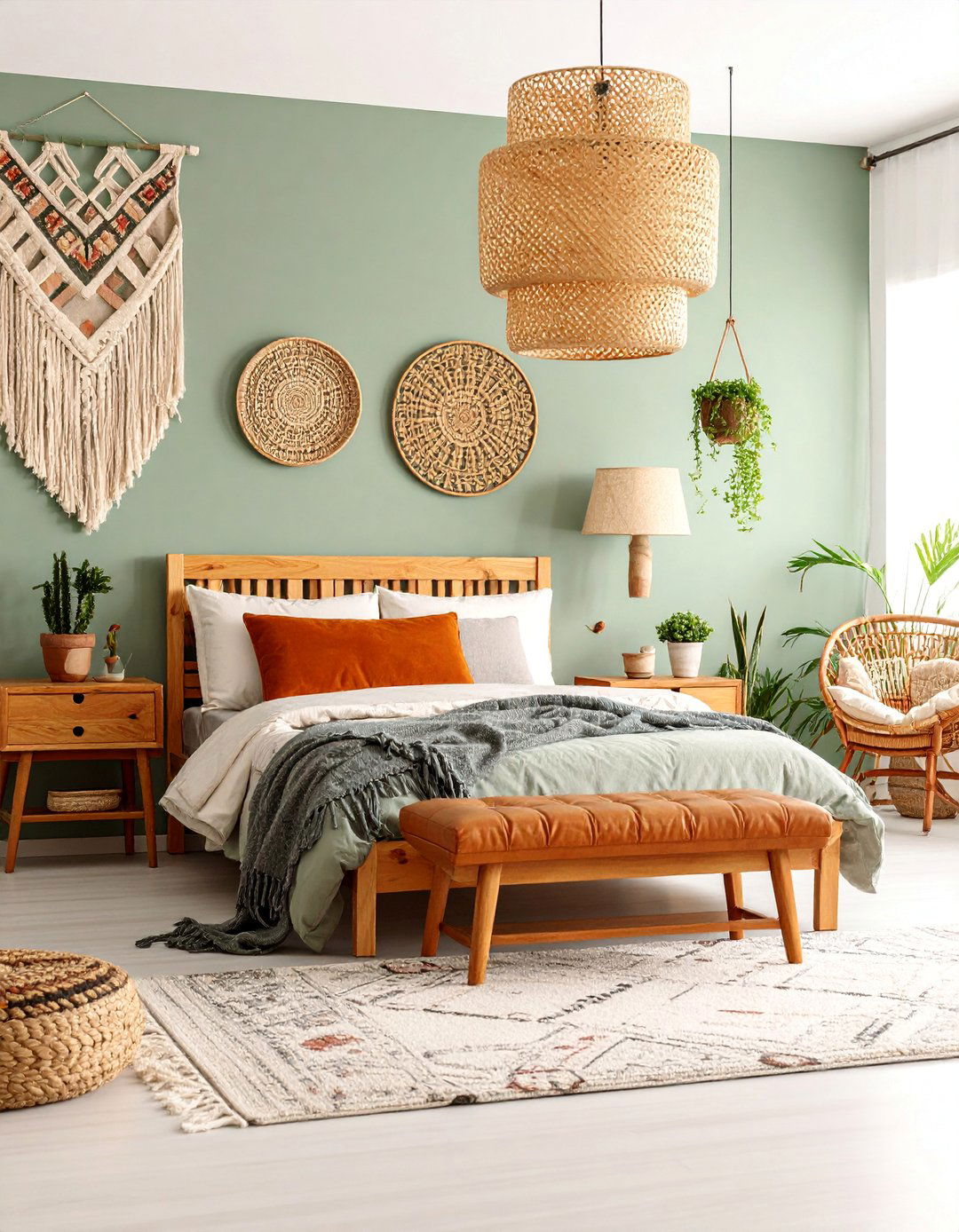 Desert Boho Bedroom with Layered Textiles - 25 Southwest Interior Design Ideas
